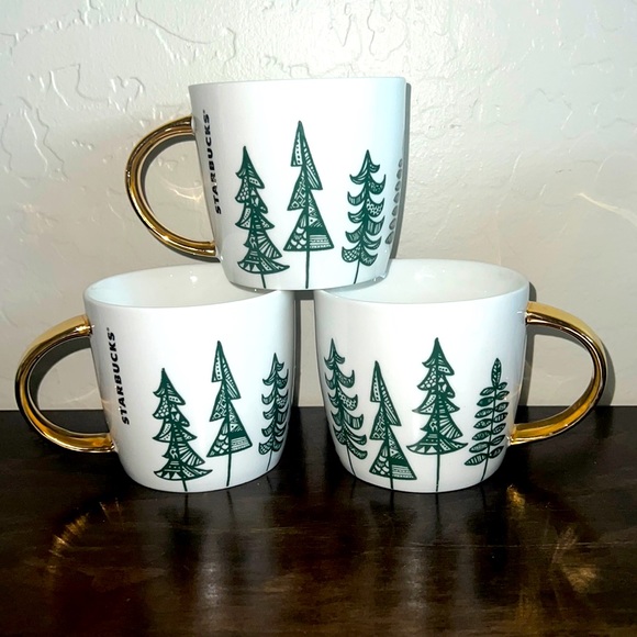 EVERGREEN TREES 2015, Starbucks Tea Coffee Mug 14 FL OZ